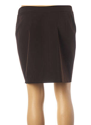 Jupe courte taille normale marron TEENFLO femme