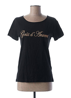 T-shirt noir GOÛT D'ANVERS pour femme