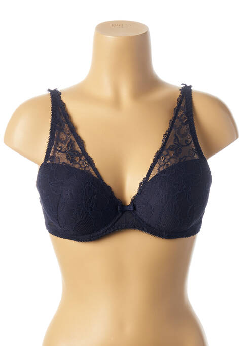 Soutien-gorge tissage dentelle haut soutien-gorge moulé bleu AUBADE femme