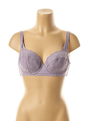 Soutien-gorge effet matière satinée haut soutien-gorge moulé violet LEJABY femme