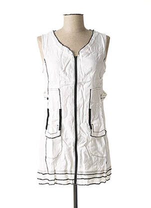 Robe courte sans manche sans manche blanc VIRGINIE & MOI femme