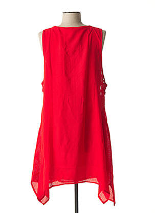 Robe mi-longue sans manche sans manche rouge VIRGINIE & MOI femme