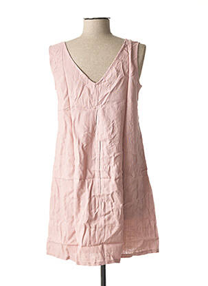 Robe courte sans manche sans manche rose L33 femme