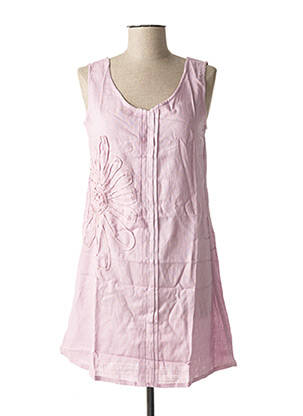 Robe courte sans manche sans manche violet L33 femme