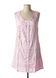 Robe courte sans manche sans manche violet L33 femme
