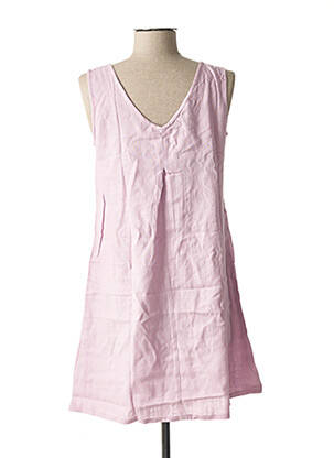 Robe courte sans manche sans manche violet L33 femme