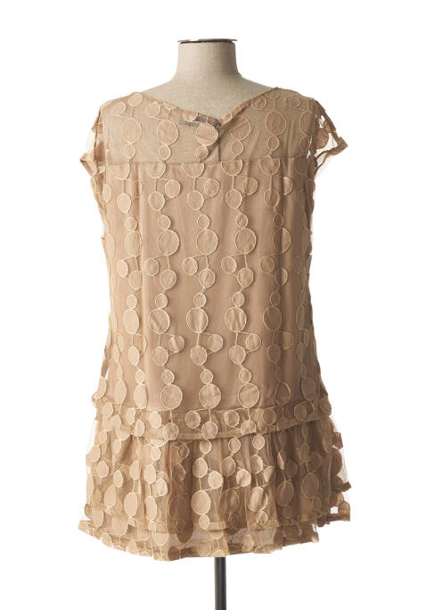 Tunique manches courtes beige L33 pour femme