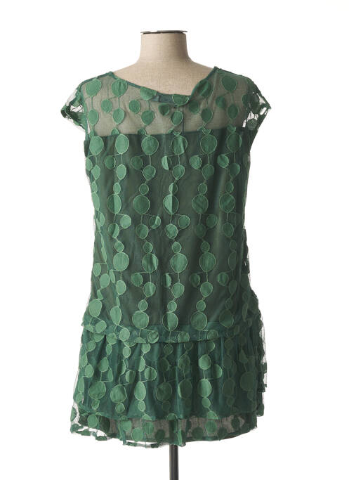 Tunique manches courtes vert L33 pour femme