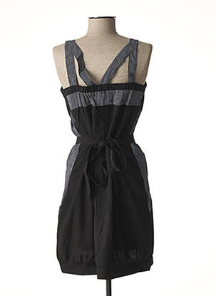 Robe mi-longue col rond noir L33 femme