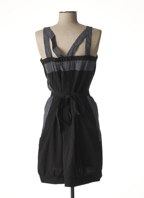 Robe mi-longue col rond noir L33 femme