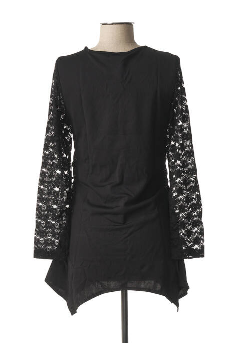 Tunique manches longues col rond noir L33 femme