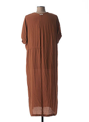 Robe mi-longue coupe fluide marron HUMILITY femme
