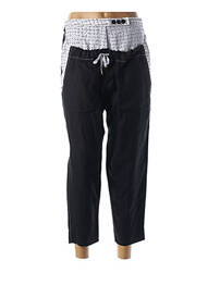 Pantacourt taille élastique noir KOKOMARINA femme