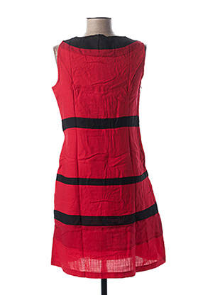 Robe mi-longue sans manche sans manche rouge L33 femme