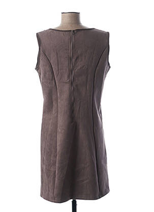 Robe mi-longue sans manche sans manche gris L33 femme