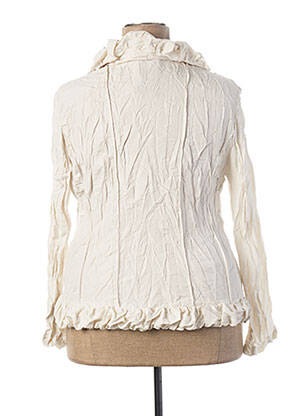 Veste chic fermeture boutonnée sur le devant beige L33 femme