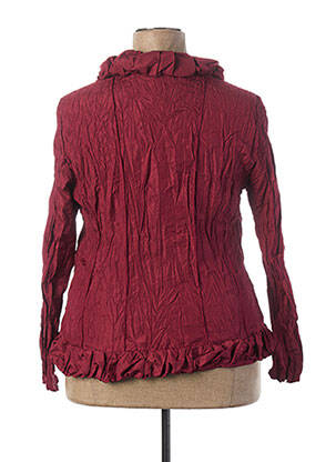 Veste chic poches rouge L33 femme