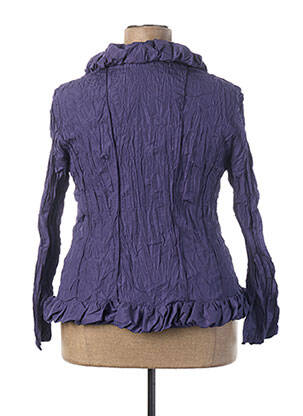 Veste chic poches bleu L33 femme