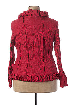 Veste casual col rond rouge L33 femme