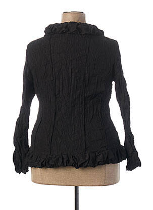 Veste casual col rond noir L33 femme