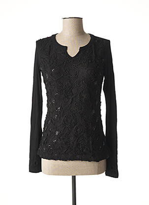 Top manches longues manches longues noir VIRGINIE & MOI femme