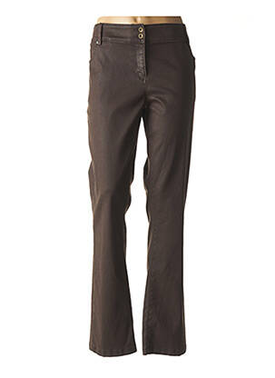 Pantalon tissage enduit taille normale marron MERI & ESCA femme