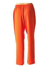 Pantalon droit orange HORTENSIA pour femme seconde vue