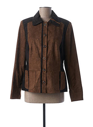 Veste casual epaulette marron PAUPORTÉ femme