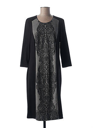 Robe mi-longue manches 3/4 manches 3/4 noir PAUPORTÉ femme