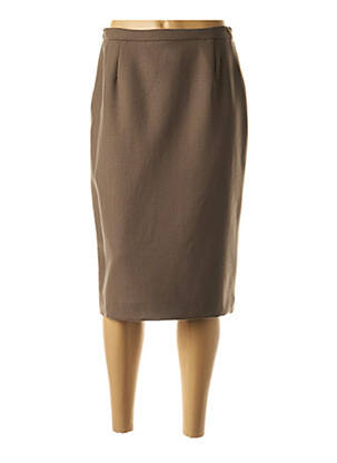 Jupe mi-longue coupe droite vert WEINBERG femme