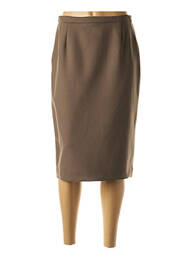 Jupe mi-longue coupe droite vert WEINBERG femme