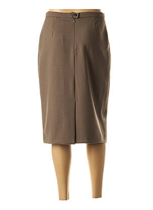 Jupe mi-longue coupe droite vert WEINBERG femme