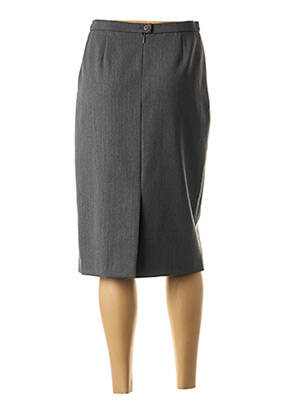 Jupe mi-longue coupe droite gris WEINBERG femme