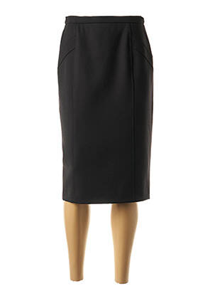 Jupe mi-longue coupe droite noir WEINBERG femme