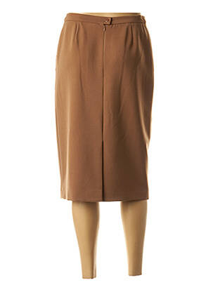 Jupe mi-longue coupe droite marron WEINBERG femme