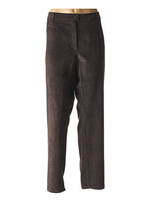 Pantalon droit stretch taille normale marron WEINBERG femme