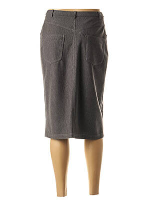 Jupe mi-longue stretch gris PAUPORTÉ femme