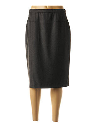 Jupe mi-longue taille à pinces gris PAUPORTÉ femme