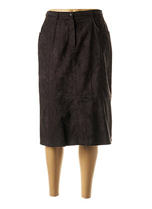 Jupe mi-longue coupe droite noir PAUPORTÉ femme