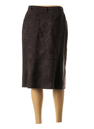 Jupe mi-longue coupe droite noir PAUPORTÉ femme
