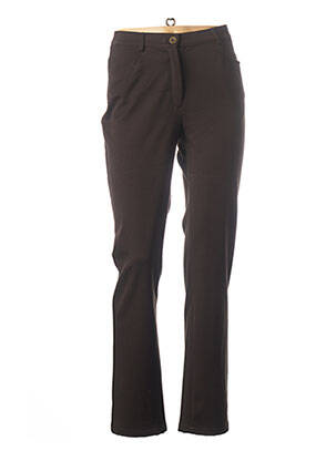 Pantalon droit stretch marron WEINBERG femme