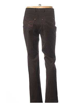 Pantalon droit stretch marron WEINBERG femme