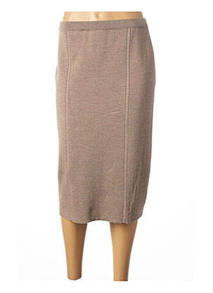 Jupe mi-longue stretch beige PAUPORTÉ femme