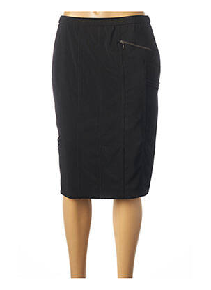 Jupe mi-longue coupe droite noir PAUPORTÉ femme