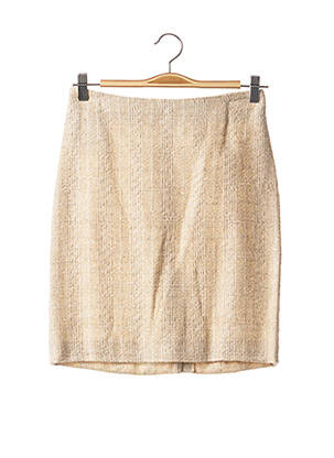 Jupe courte tissage tweed beige TEENFLO femme