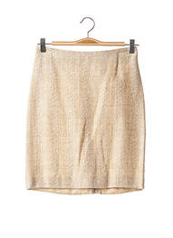 Jupe courte tissage tweed beige TEENFLO femme