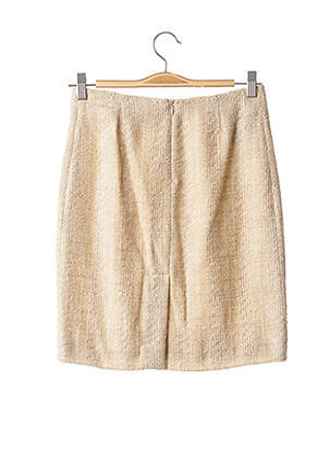 Jupe courte tissage tweed beige TEENFLO femme