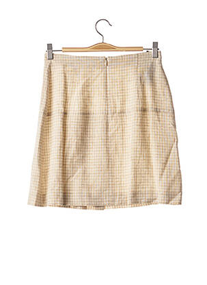 Jupe courte fermeture zippée au dos beige TEENFLO femme