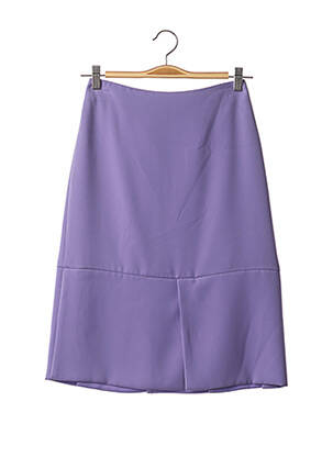 Jupe mi-longue coupe droite violet TF ATELIER femme