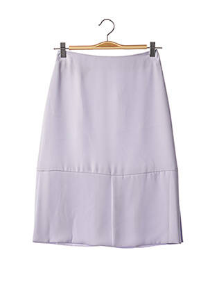 Jupe mi-longue coupe droite violet TF ATELIER femme